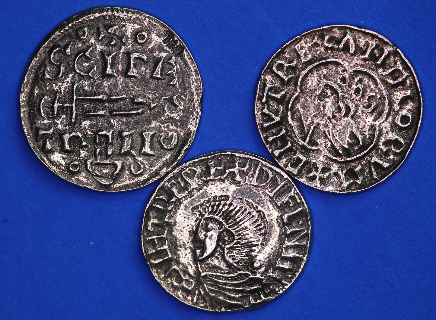 REPRODUCTION Viking Coins - Cnut, York & Sihtric Pennies, 17 to 19mm [VIKING]