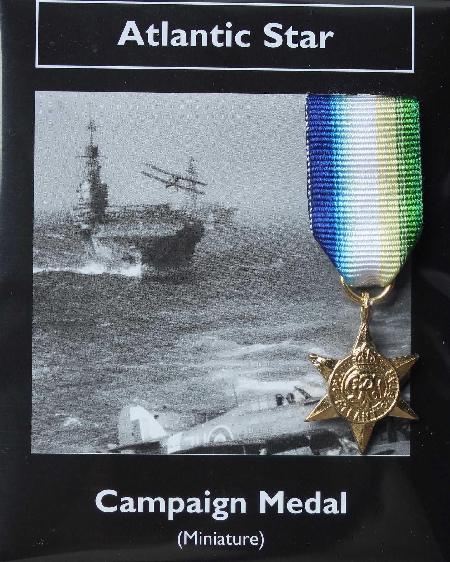 REPRODUCTION World War II WW2 Atlantic Star Miniature British War Medal 20mm [CMATS]