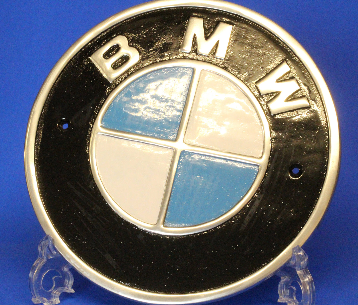 Reproduction Aluminium BMW Plaque /Avertising sign 24 x 24 cm [YBMAL]