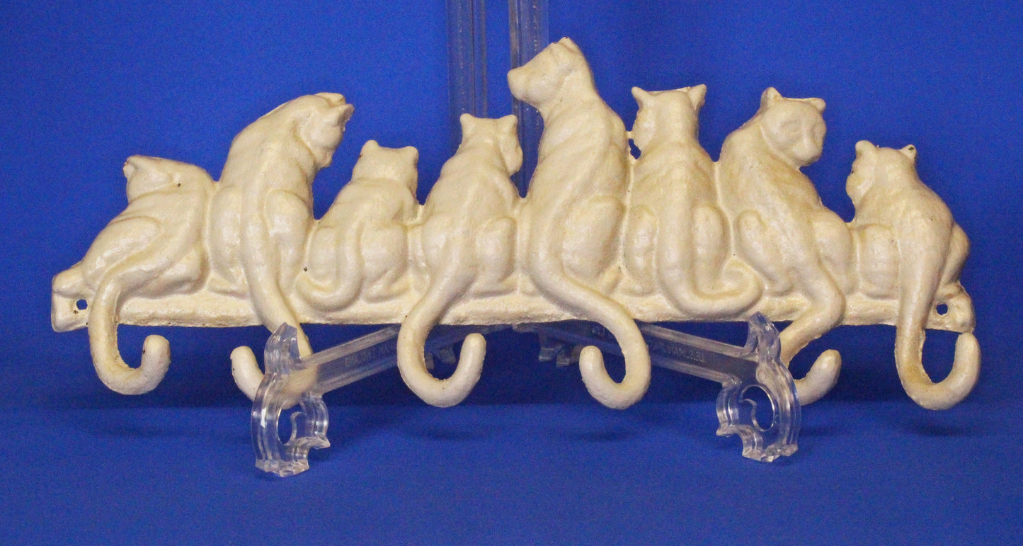 Cast Iron Cats key rack 35cm x 15cm [WCATS]