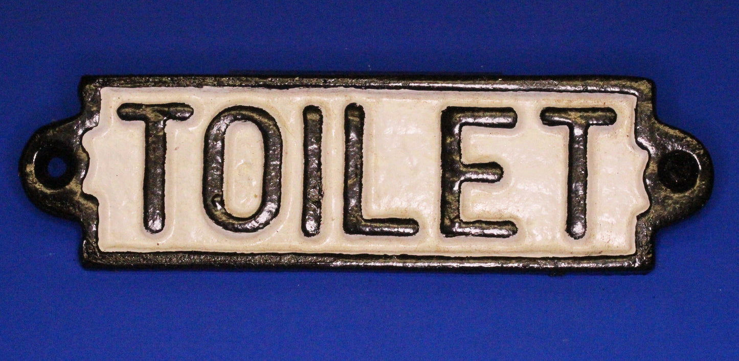 Vintage Style Rectangular TOILET Sign 18 x 5 cm [YRTOI]