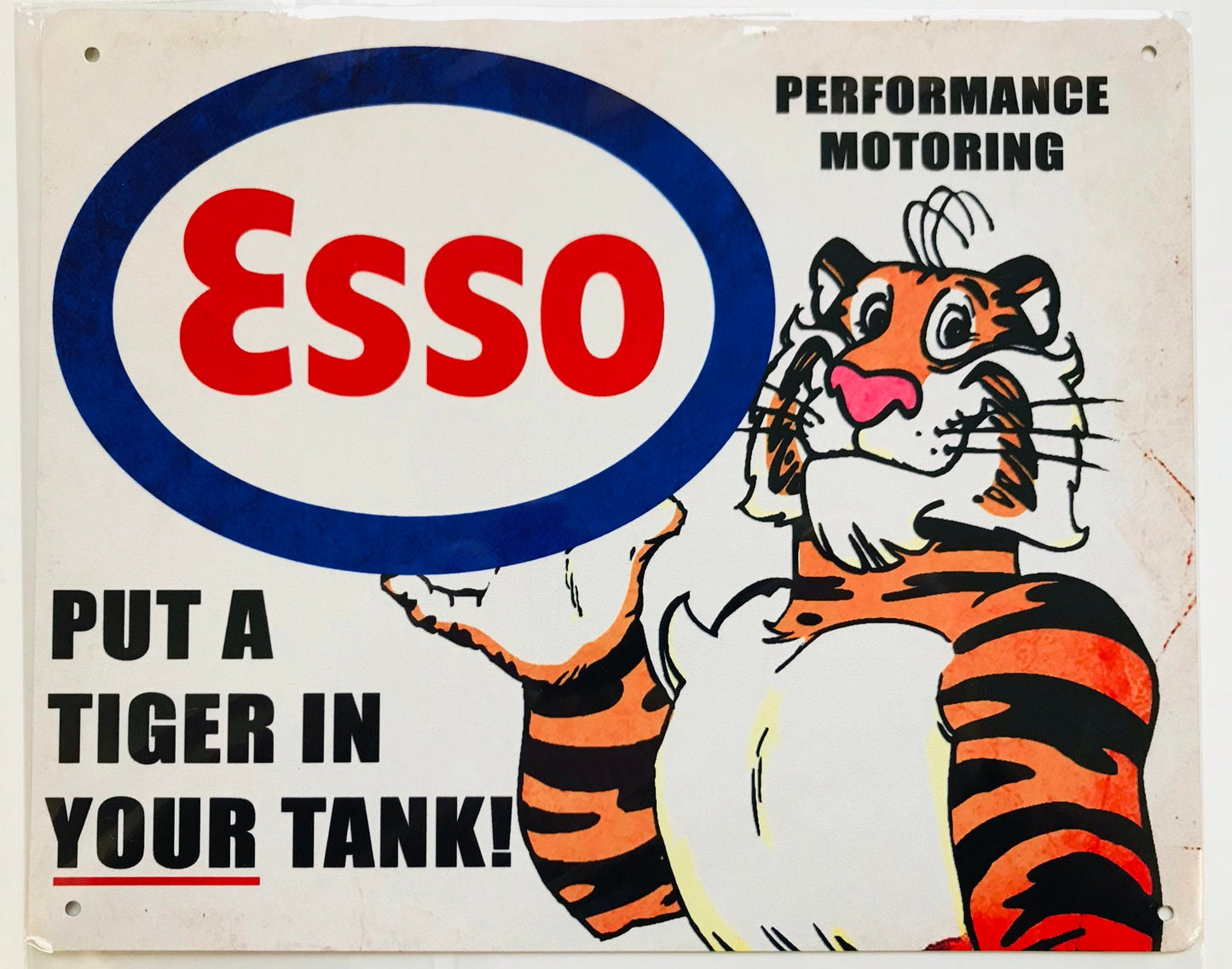 Metal Vintage Style Wall Sign - Esso Put a Tiger in Your Tank 10x8 inch [ESSO2]