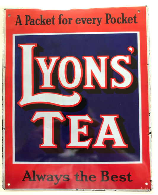 Aluminium Vintage Style Wall Sign - Lyons Tea Always the Best 10x8 inch [LYONS]