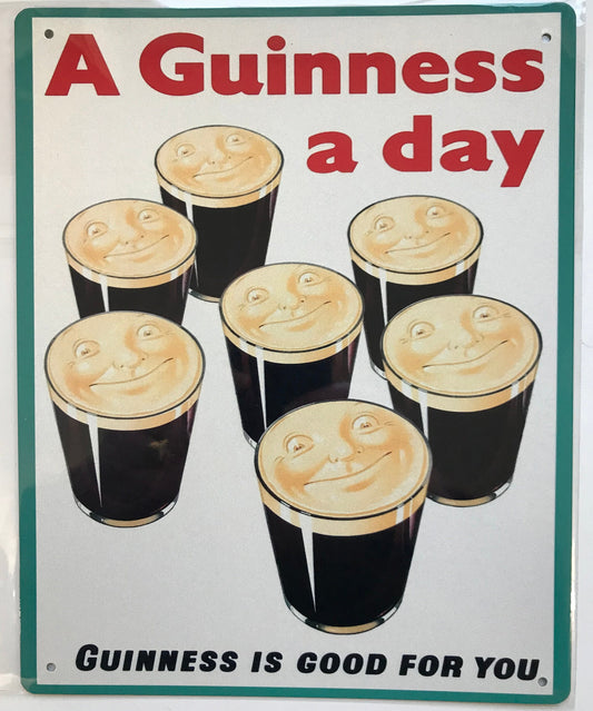 Metal Vintage Style Wall Sign - Guinness is good for you 10x8 inch [GUIN2]