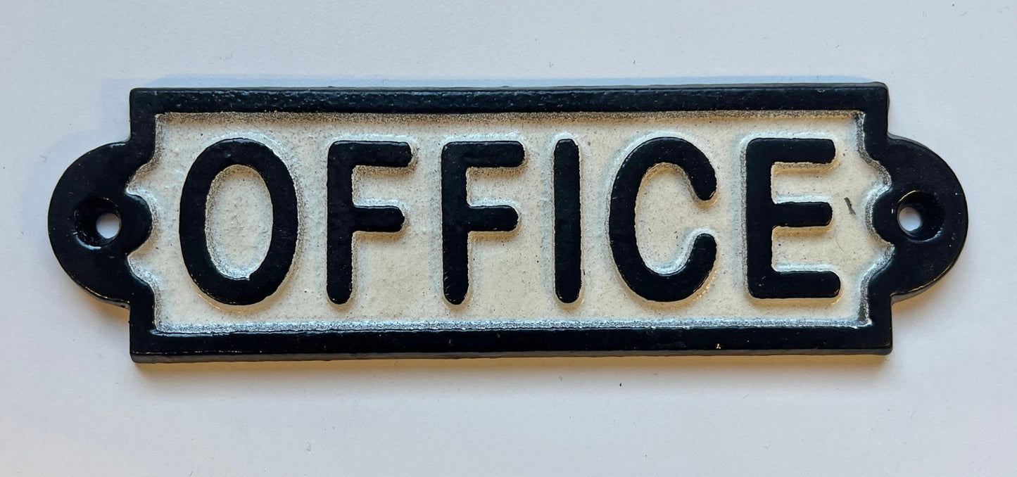 Vintage Style Rectangular OFFICE Sign 20 x 5 cm [YROFF]