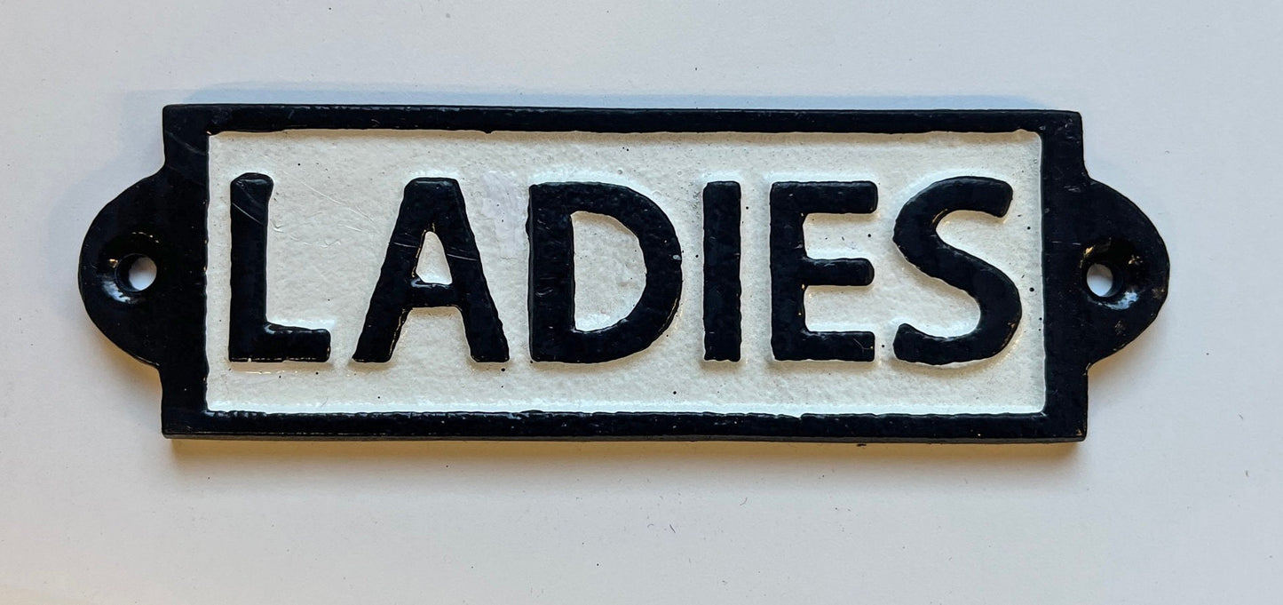 Vintage Style Rectangular LADIES Sign 17 x 5 cm [YRLAD]