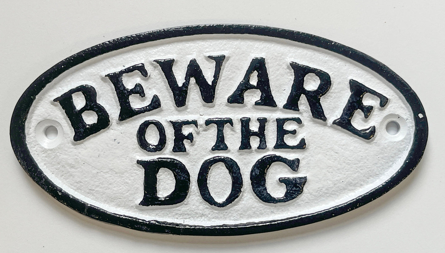 Small "BEWARE Of The DOG" SIGN 17 cm wide [DOG1]